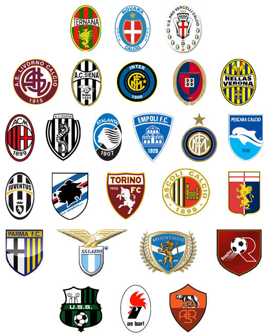 Logos of football club stays at Hotel Alexandra